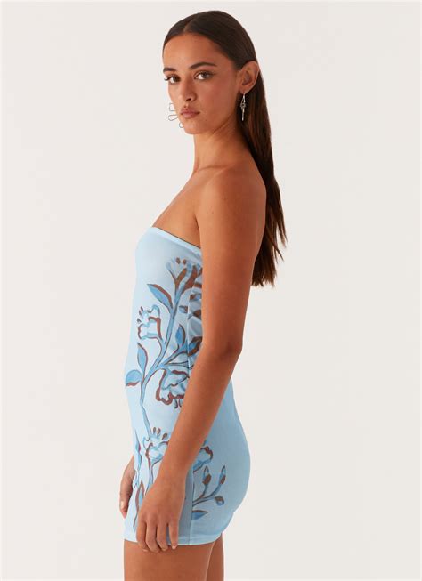 Finley Mini Dress - Blue Floral – Peppermayo