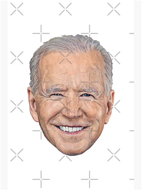 "Joe Biden Smiling Face Poly Art Portrait" Art Print for Sale by ...