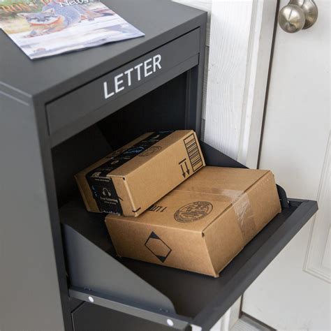 Package Delivery Box Black for Home and Porch- Feliluke