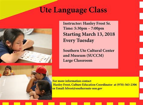 southern ute language classes  southern ute drum