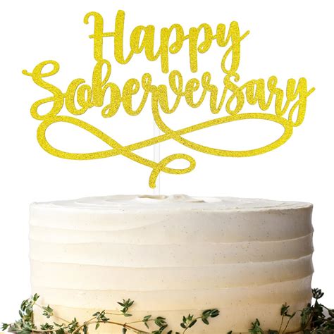 Amazon.com: Happy Soberversary Cake Topper, Sober AF, Happy Sobriety