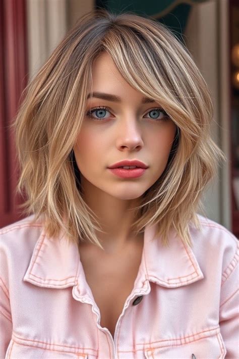 flattering medium hairstyles perfect  thin hair textured blonde