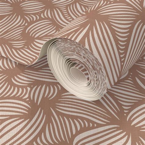 Neutral Brown Grasscloth Wallpaper - Modern Abstract by Tessab_studio