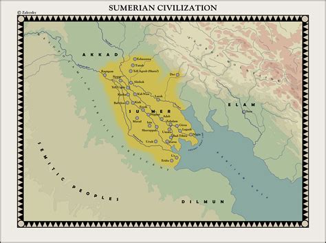 Sumerian Civilization [5701x4247] : r/MapPorn