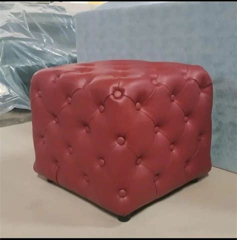 dark peach square puff stool  piece pouf stool  jodhpur
