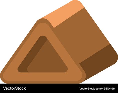 triangle wood toy royalty  vector image vectorstock