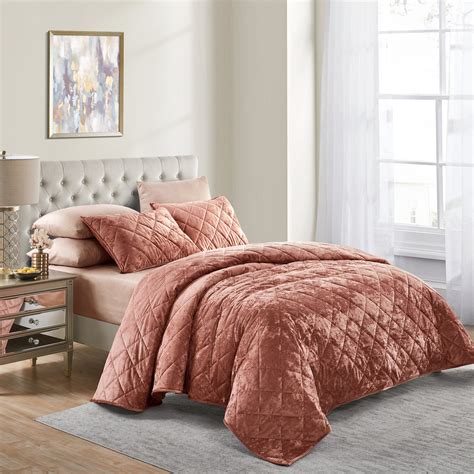 Wonderful Textile Velvet Crushed Velvet & Flannel Quilt Sets, Stripe