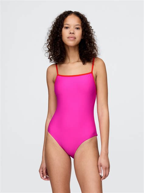 Square-Neck One-Piece Swimsuit | Gap