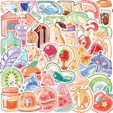 40 Pcs Kawaii Cartoon Stickers, Cute Stickers Pack, Kawaii Sticker Pack ...