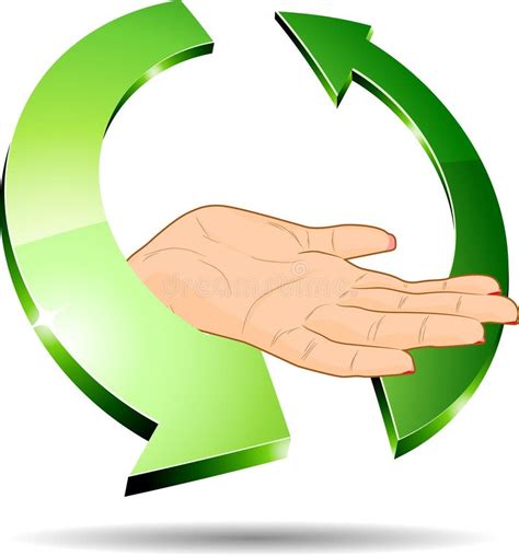 Eco hand. stock vector. Illustration of colorful, icon - 10538563