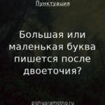 С какой буквы пишется слово после двоеточия: с большой или маленькой?