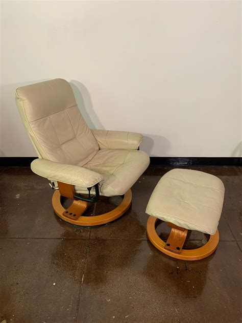 Mid Century Recliner and Ottoman - Etsy