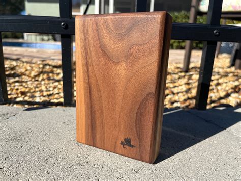 Handcrafted Walnut Wood Fly Fishing Box, Engraved, Perfect for Storing