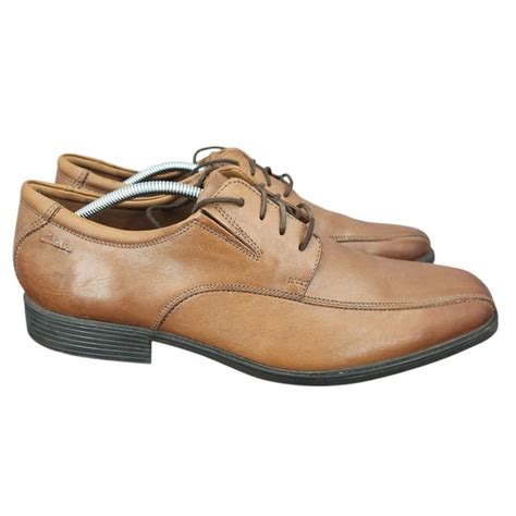 clarks shoes clarks oxford shoes mens   tilden walk brown leather