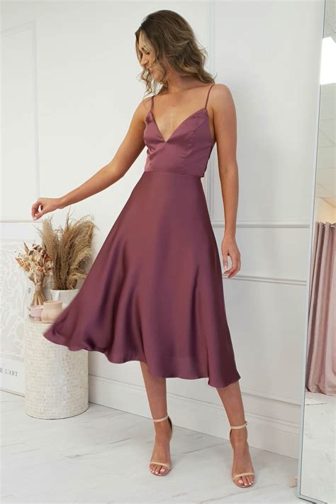 satin dresses for wedding guest