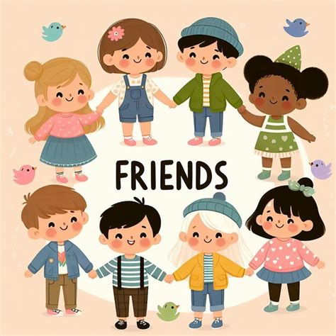page  cute friends clipart set images    freepik