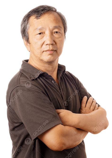 Asian Old Man Portrait, Asian Man, Isolated On White, Elderly PNG