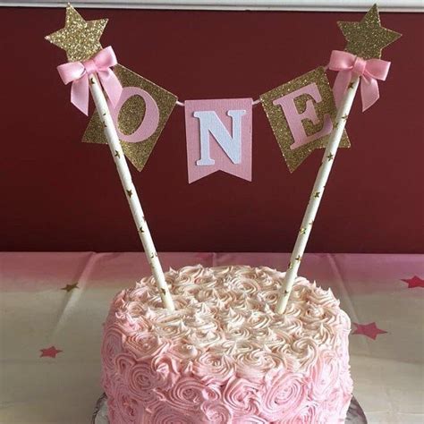 Pink & Gold One Cake Topper One Cake Topper One Smash Cake - Etsy ...