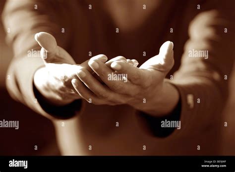 black white hands held  res stock photography  images alamy