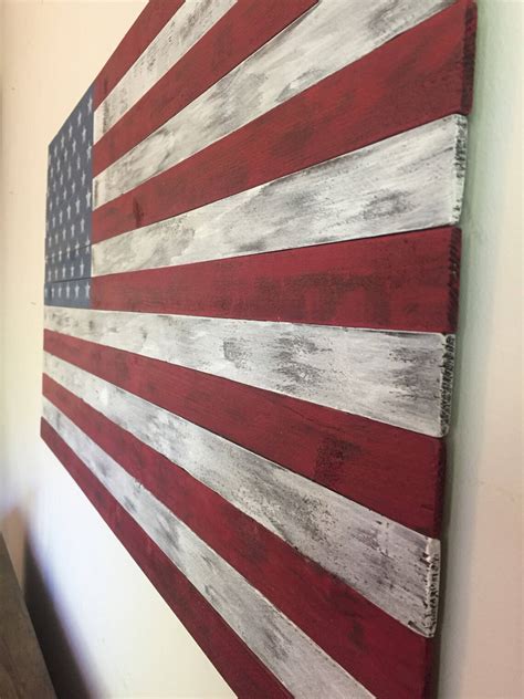 Rustic Wood Flag Distressed Wood Flag American Wood Flag | Etsy