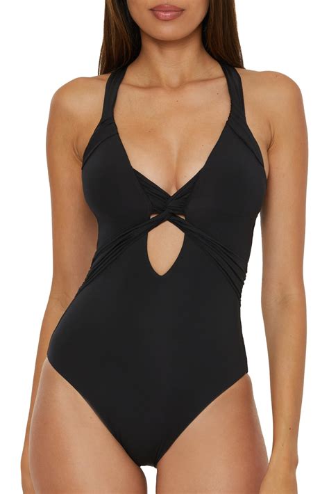 BECCA Women's Standard Color Code Twist Cut-Out One Piece Swimsuit