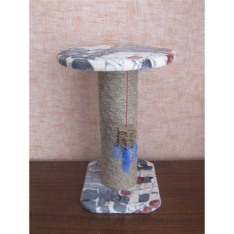 Когтеточка столбик с полкой. Cat furniture. cat scratching post.