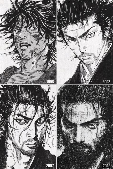 Vagabond art evolution | Vagabond manga, Miyamoto musashi art, Anime ...