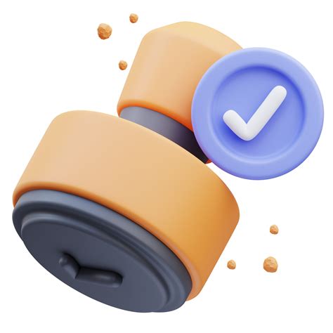 3d rendering of cute icon illustration stamp approved 10175279 PNG