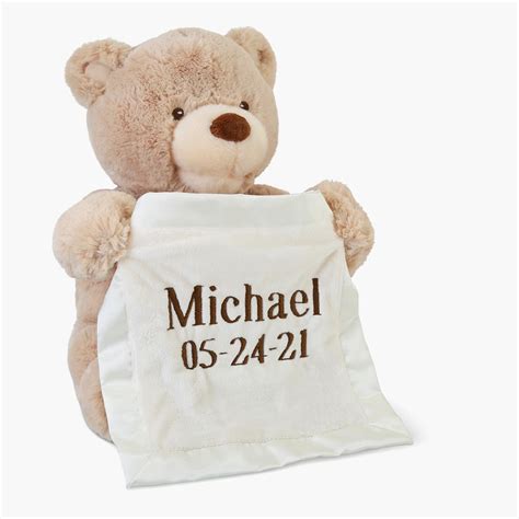 The Personalized Peek-A-Boo Animated Bear - Hammacher Schlemmer