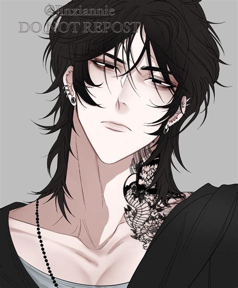 Pin by Diana Beridze on Starks | Anime guy long hair, Black hair anime