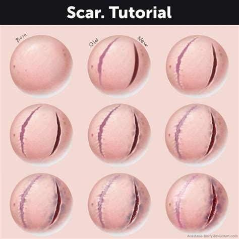how to draw scars on dark skin
