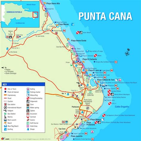 punta cana tourist map ontheworldmapcom