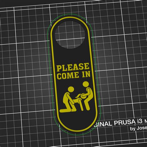 funny door hanger - threesome MMF by TechNerd | Download free STL model