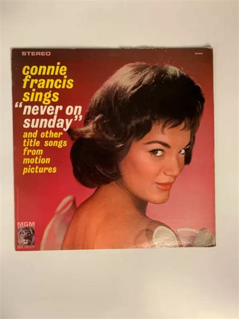 CONNIE FRANCIS SINGS Never on Sunday MGM SE3965 LP album discografico ...