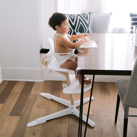 Nomi High Chair, Anthracite – White Oak Wood, Modern Scandinavian