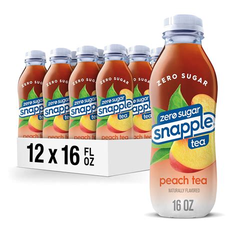 !! Best By 04/16/2025 !! Snapple Zero Sugar Peach Tea, 16 fl oz