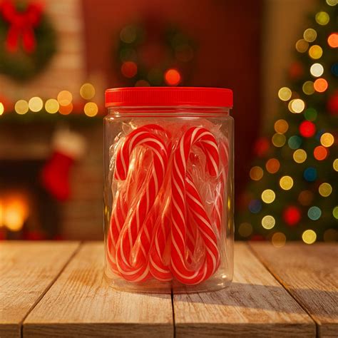 Pirulito Bengalinha - Pirulitos de Natal Bengala Bengalinha Doce CandyCane Cajado Pote 350g C ...