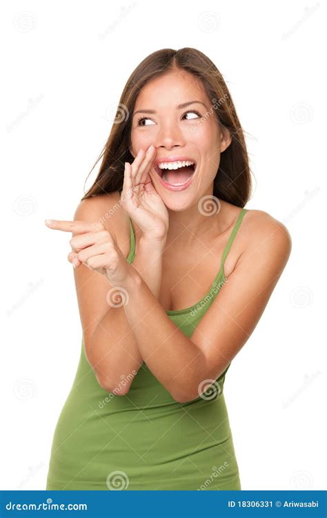 Laughing and Pointing Woman Stock Image - Image of lifestyle, caucasian ...