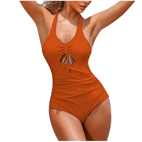 One Piece Swimsuit for Teens Boho Bathing Suits for Women High Waist
