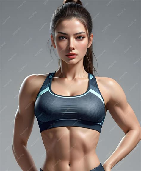 Premium Photo | Fitness woman in sportswear posing on grey background