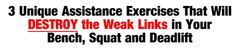 weak point boosting exercises  bench press squats  deadlifts