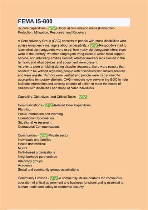 FEMA IS-800 Questions with correct answers | latest update | Complete