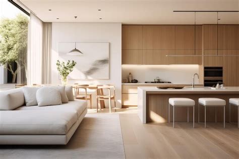 modern minimalist home interior design  clean  premium ai