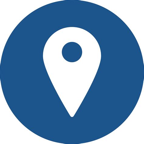 location pointer pin icon design  blue circle  png
