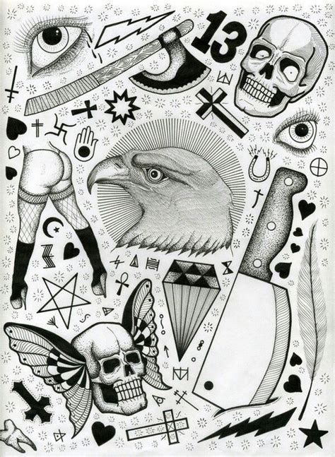 Black and white flash Old School Ink, Old School Tattoo, Tattoo Flash ...