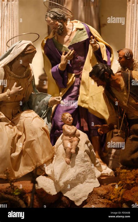 Sforza castle museum, Milan. Napolitan nativity scene Stock Photo - Alamy