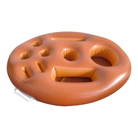 inflatable floating drink holder  holes large capacitydrink float