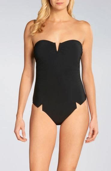 ADELE V-INSET BANDEAU ONE PIECE | One piece, Elegant swimsuits, Swimwear
