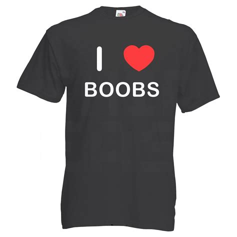I Love Heart Boobs Quality Cotton Printed T Shirt - Etsy
