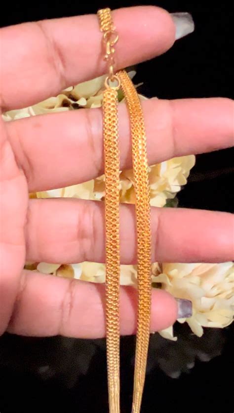 gold chain solid chain chain gold chain gold jewelry flat chain